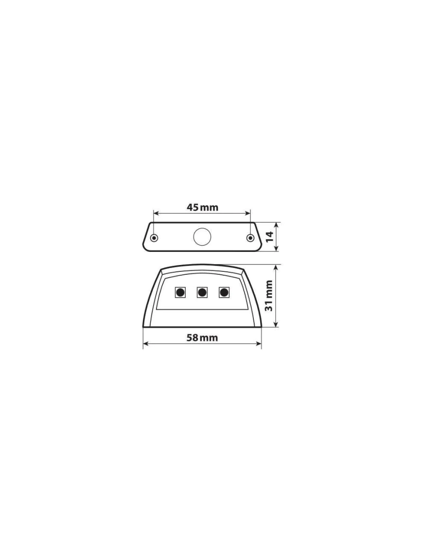 90587 E-ion, 3 Smd oświetlenie tablicy rejestracyjnej LED, 12V