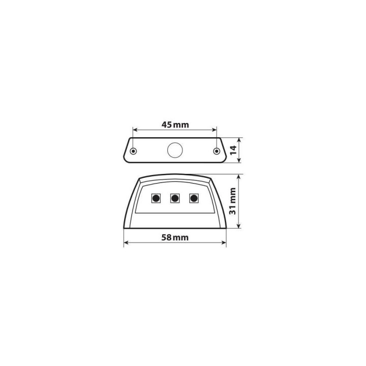 90587 E-ion, 3 Smd oświetlenie tablicy rejestracyjnej LED, 12V