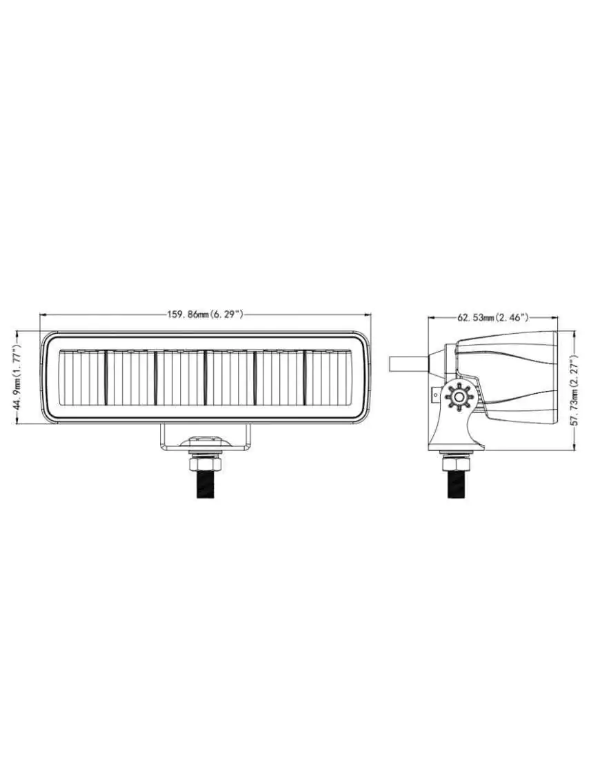 Lampa robocza 6xLED 12/24V 15,9x6,2 cm IP67 6,3"