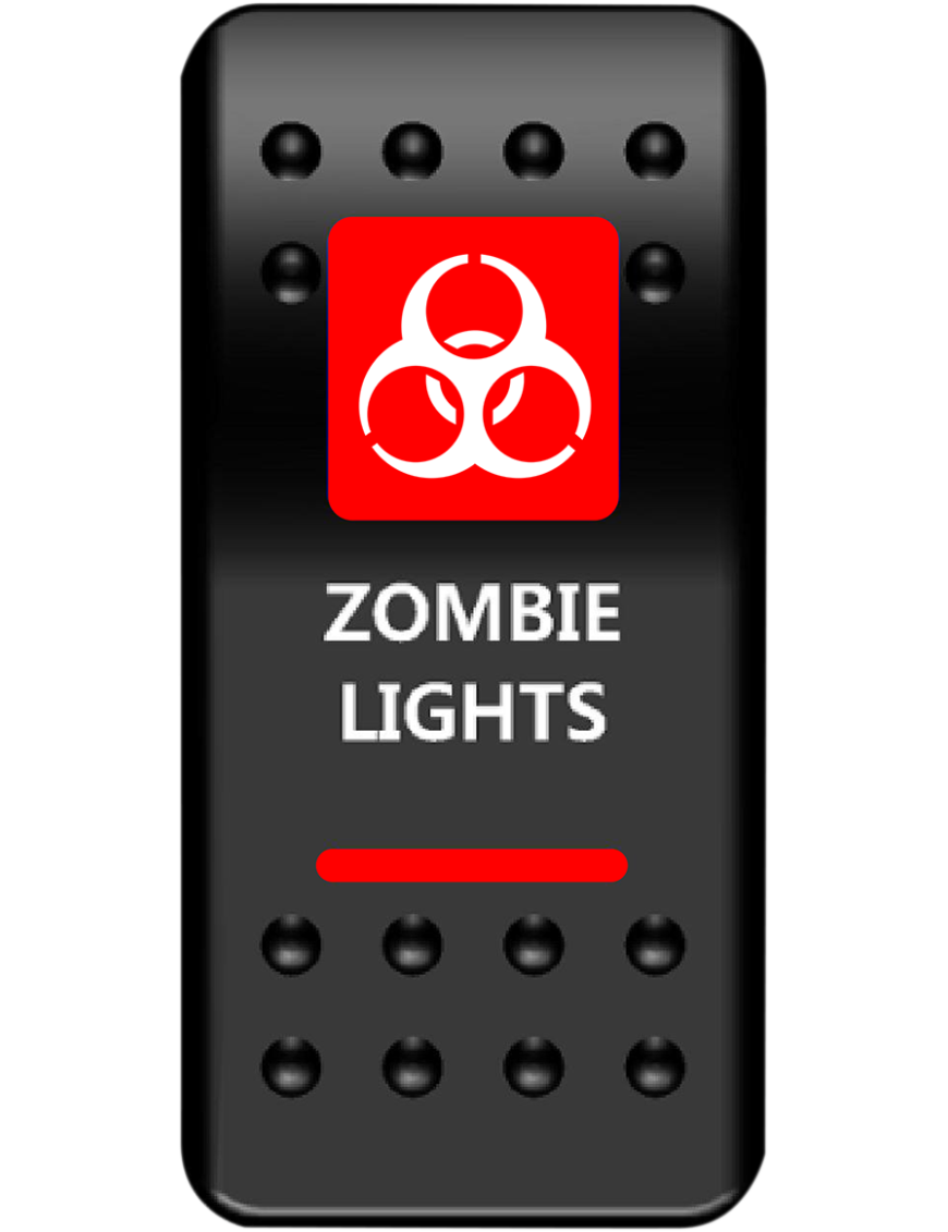 SWITCH RCKER ZMBIE LT-RED