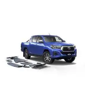 RIVAL Skidplate full kit w/ tank incl. AdBlue, Diff, Wings (7 pcs) Toyota Hilux