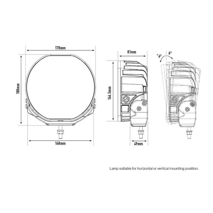 LAZER Sentinel 7" Elite - okrągła lampa LED