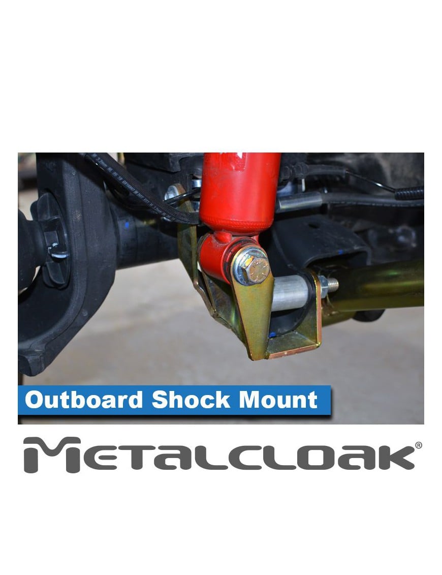 Outboard Shock Mount Spacer, Relocation Kit, JL/JT Lower Fron