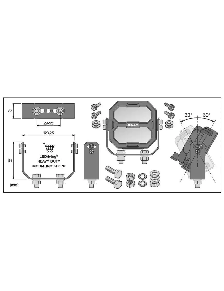 Cube PX Ultra-Wide Beam 2500lm 113x117x54mm