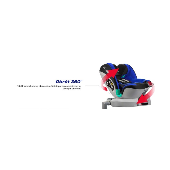 FOTELIK SPARCO SK6000 SZARY 9-25kg 0-12lat