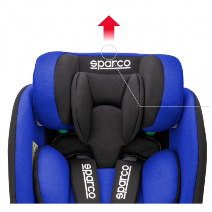 FOTELIK SPARCO SK6000 SZARY 9-25kg 0-12lat