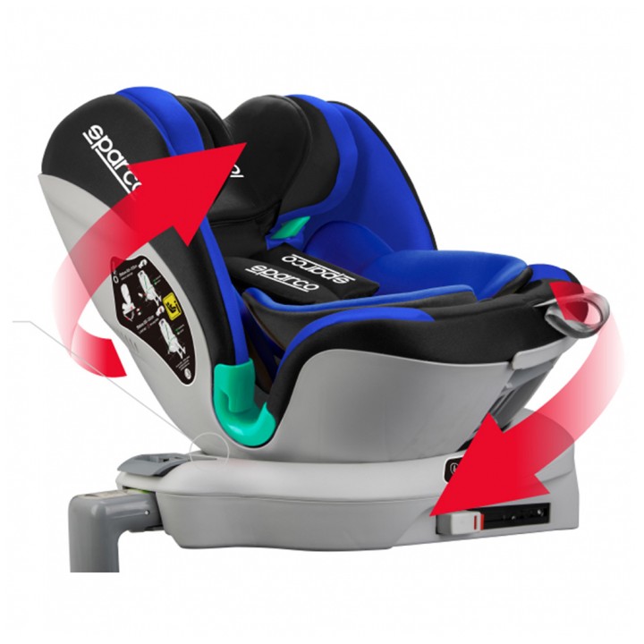 FOTELIK SPARCO SK6000 SZARY 9-25kg 0-12lat