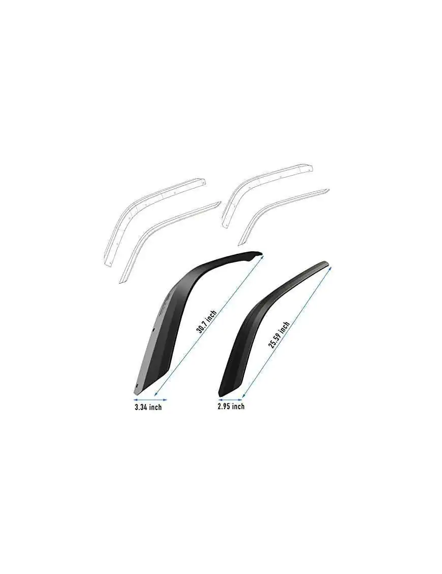 MAIKER FRONT & REAR FENDER FLARES COMPATIBLE WITH 2018-2021 JL & JLU UNLIMITED 4XE 2/4 DOORS, OFF-ROAD WHEEL FLARES LINER 4 PCS(