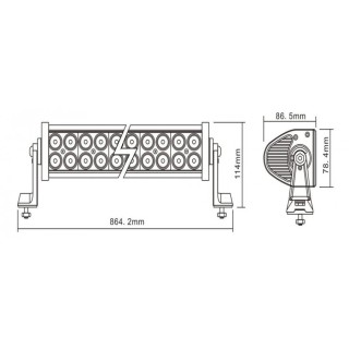 Panel LED 60 LED 864mm 180W 3472LM