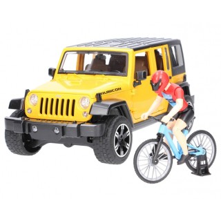 BRUDER Jeep Wrangler JK Rubicon z rowerem i figurką