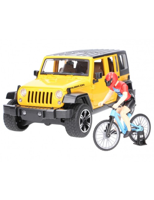 BRUDER Jeep Wrangler JK Rubicon z rowerem i figurką