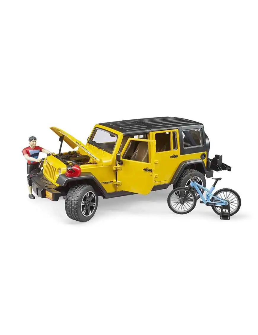 BRUDER Jeep Wrangler JK Rubicon z rowerem i figurką