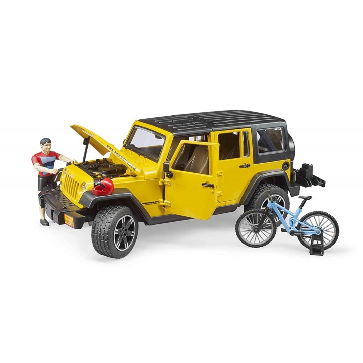 BRUDER Jeep Wrangler JK Rubicon z rowerem i figurką