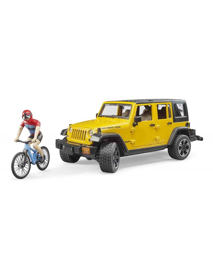 BRUDER Jeep Wrangler JK Rubicon z rowerem i figurką