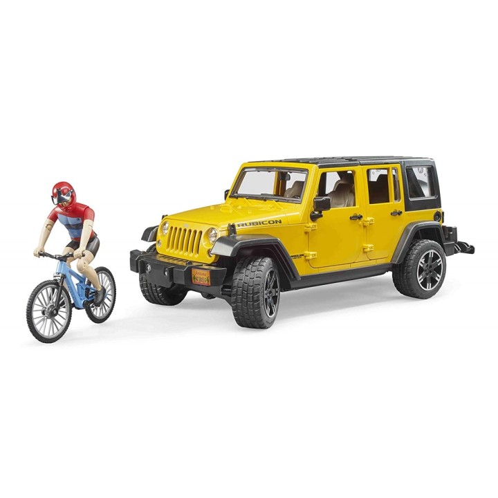 BRUDER Jeep Wrangler JK Rubicon z rowerem i figurką