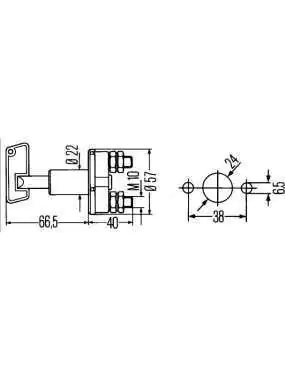 Odłącznik akumulatora (hebel) HELLA 6EK 002 843-002