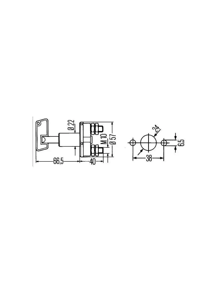 Odłącznik akumulatora (hebel) HELLA 6EK 002 843-002