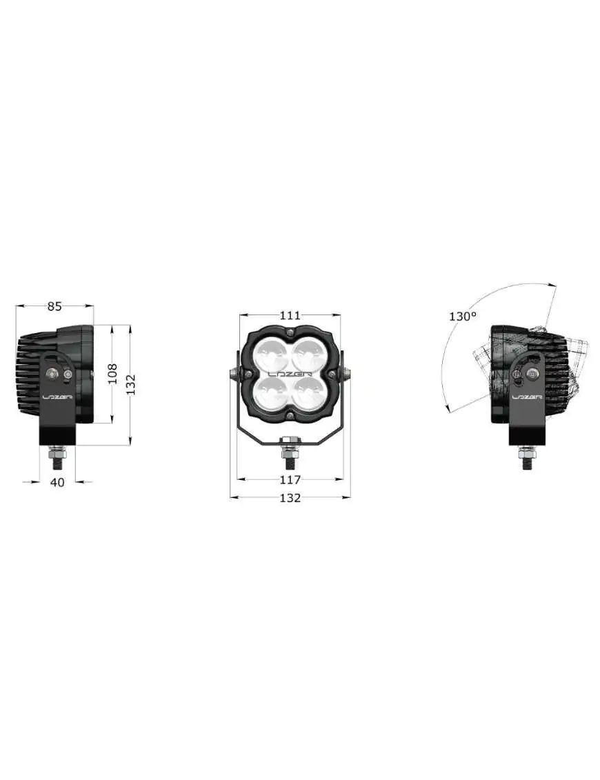 Lampa robocza LED LAZER UTILITY 45 NG (SLIM) | Szekla4x4.pl