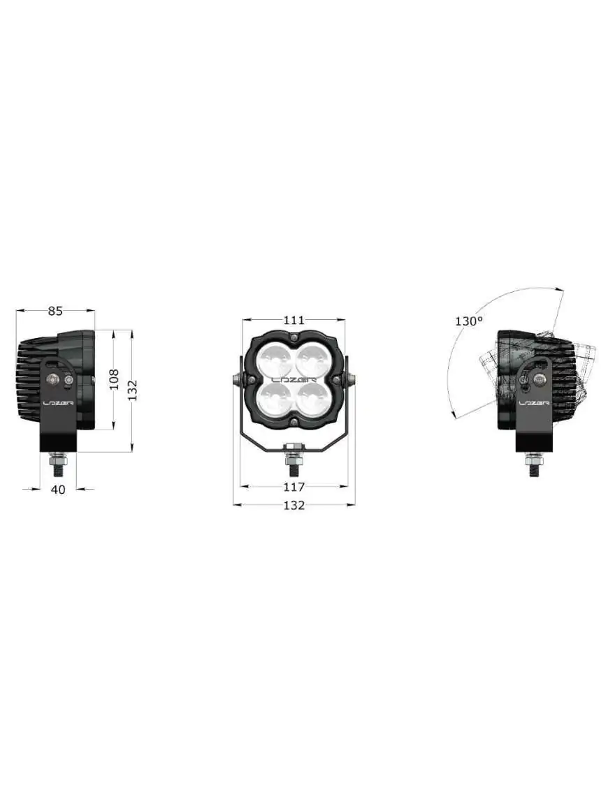 Lampa robocza LED LAZER UTILITY 80 NG (SLIM) | Szekla4x4.pl