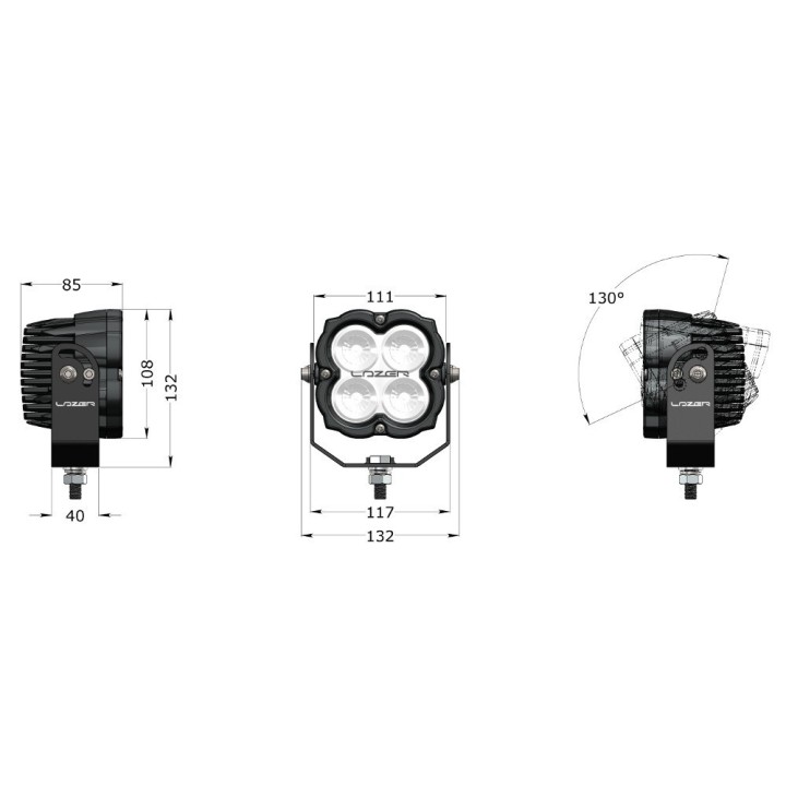 Lampa robocza LED LAZER UTILITY 80 NG (SLIM) - ujęcie 3