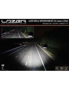 Zestaw dwóch lamp LAZER Linear 6 z systemem montażu w fabrycznym grillu - Isuzu D-Max (2021 -) | Szekla4x4.pl