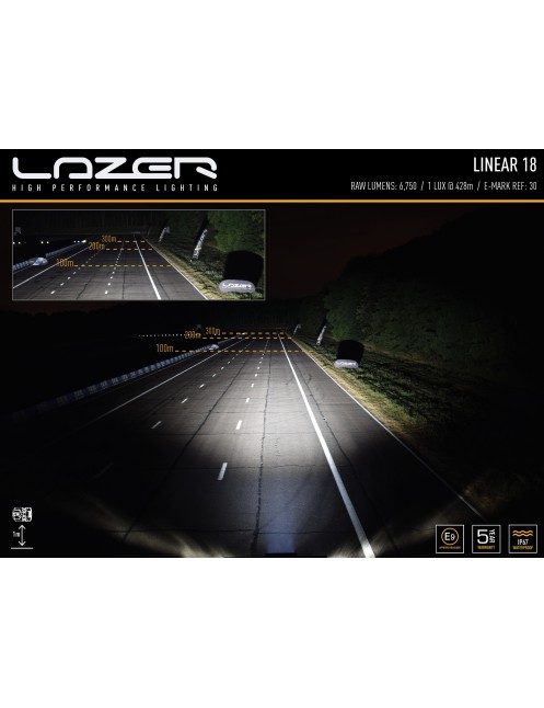 Zestaw lampy LAZER Linear 18 - z systemem montażu w fabrycznym grillu - Toyota RAV4 Hybrid (2018 -)