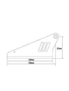 Roof Mounting Kit for LAZER Lighting (for vehicles without roof rails) - height 67 mm