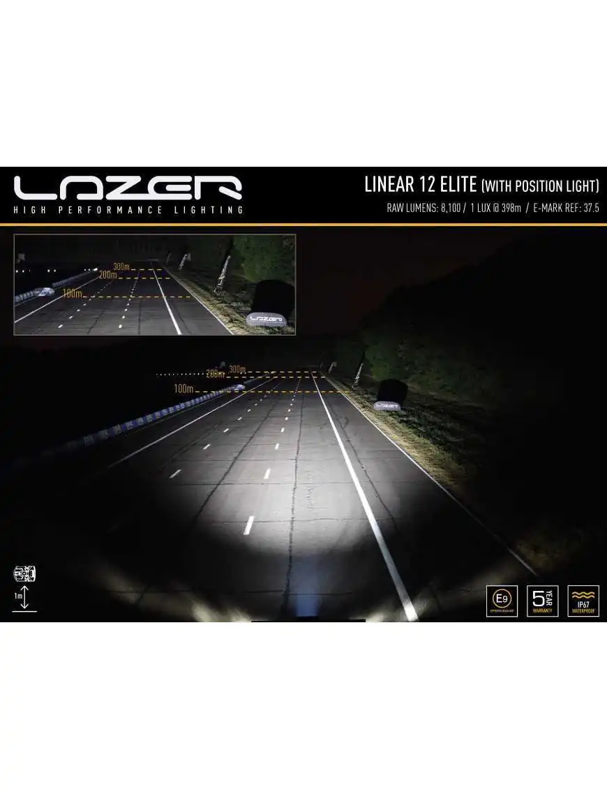 LAZER Linear 12 Elite ze światłami pozycyjnymi | Szekla4x4.pl