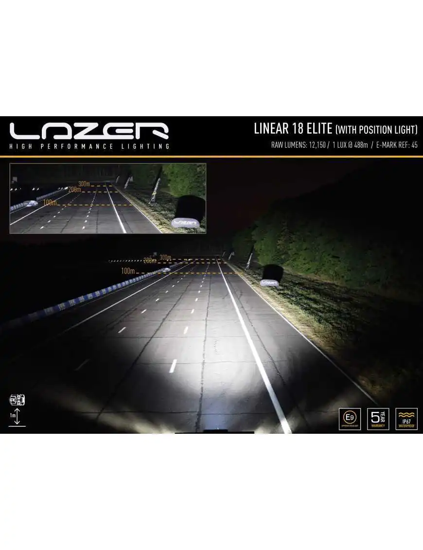 LAZER Linear 18 Elite ze światłami pozycyjnymi | Szekla4x4.pl