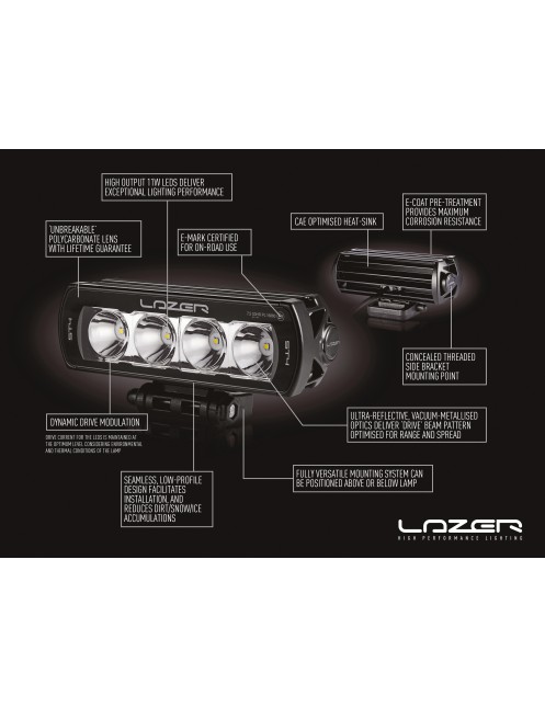 Zestaw dwóch lamp LAZER ST4 Evolution z systemem montażu w fabrycznym grillu - MAN TGE (2018 -)