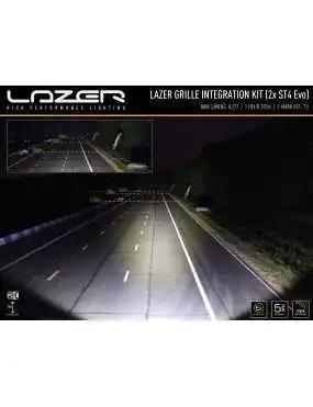 Zestaw dwóch lamp LAZER ST4 Evolution z systemem montażu w fabrycznym grillu - MAN TGE (2018 -) | Szekla4x4.pl