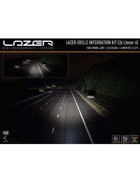 Zestaw dwóch lamp LAZER Linear 6 z systemem montażu w fabrycznym grillu - RAM 1500 (2019 -)