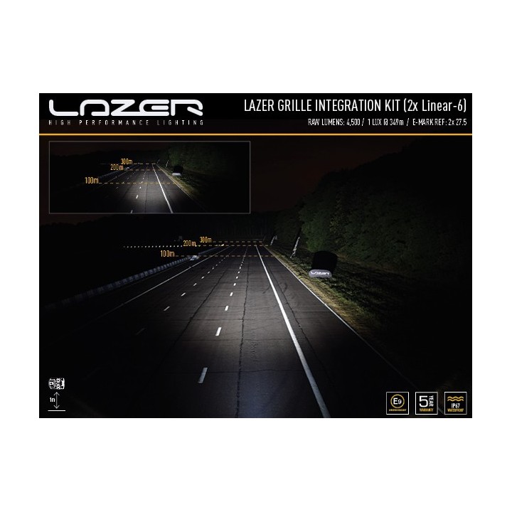 Zestaw dwóch lamp LAZER Linear 6 z systemem montażu w fabrycznym grillu - RAM 1500 (2019 -) - ujęcie 7