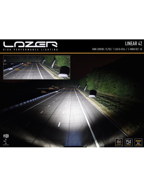 Lampa LAZER Linear 42 z zestawem do montażu na dachu – Isuzu D-Max (2021 -) bez relingów dachowych