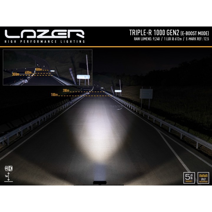 LAZER Triple-R 1000 Gen2 — panel LED 9240 lm, homologacja ECE R149 - ujęcie 7