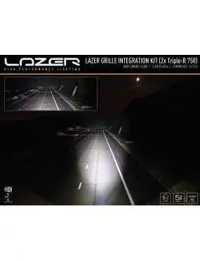 Zestaw dwóch lamp LAZER Triple-R 750 (Gen2) z systemem montażu w fabrycznym grillu - Volkswagen Amarok V6 (2016 -) | Szekla4x4.pl