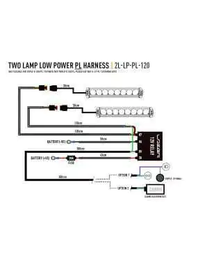 Harness for connecting two 12V lamps - with position lights