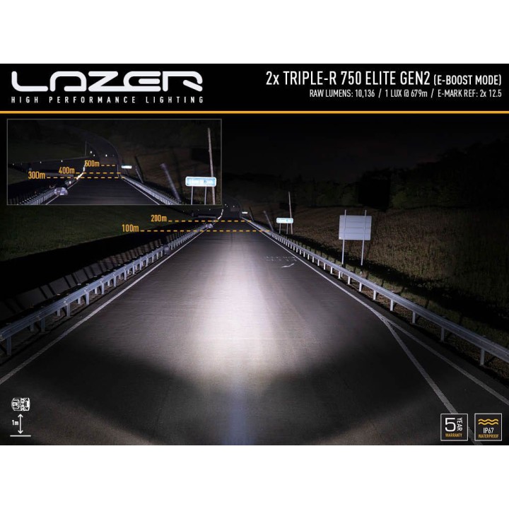 Zestaw dwóch lamp LAZER TRIPLE-R 750 Elite (Gen2) z systemem montażu w fabrycznym grillu - VW T6 (2016 -) do wersji - ujęcie 10