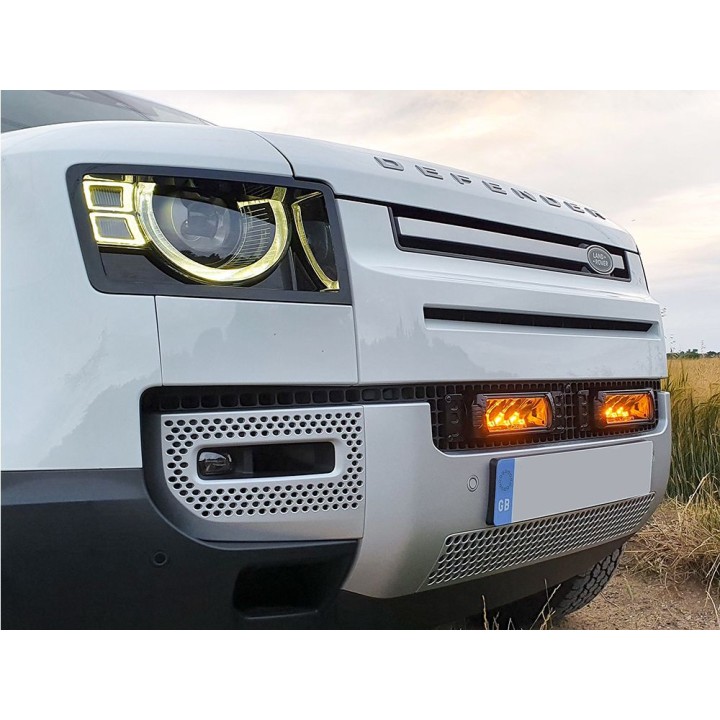 Zestaw dwóch lamp LAZER TRIPLE-R 750 (Gen2) z systemem montażu w fabrycznym grillu - Land Rover Defender (2020 -)
