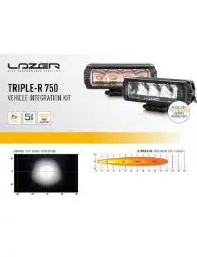 Set of two LAZER TRIPLE-R 750 (Gen2) lamps with factory grille mounting system - Toyota Hilux (2021 -)