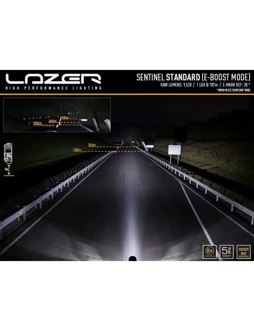 LAZER Sentinel 9" Black - round LED lamp