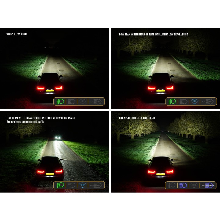 Zestaw lampy LAZER Linear 18 Elite i-LBA - z systemem montażu w fabrycznym grillu - Toyota RAV4 Plug-In (2020 -) - ujęcie 9