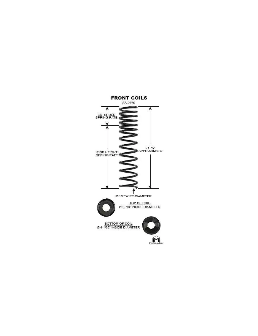 JL Wrangler 4 Door, 2.5"/ 2 Door 3.5" True Dual Rate Coils, Front