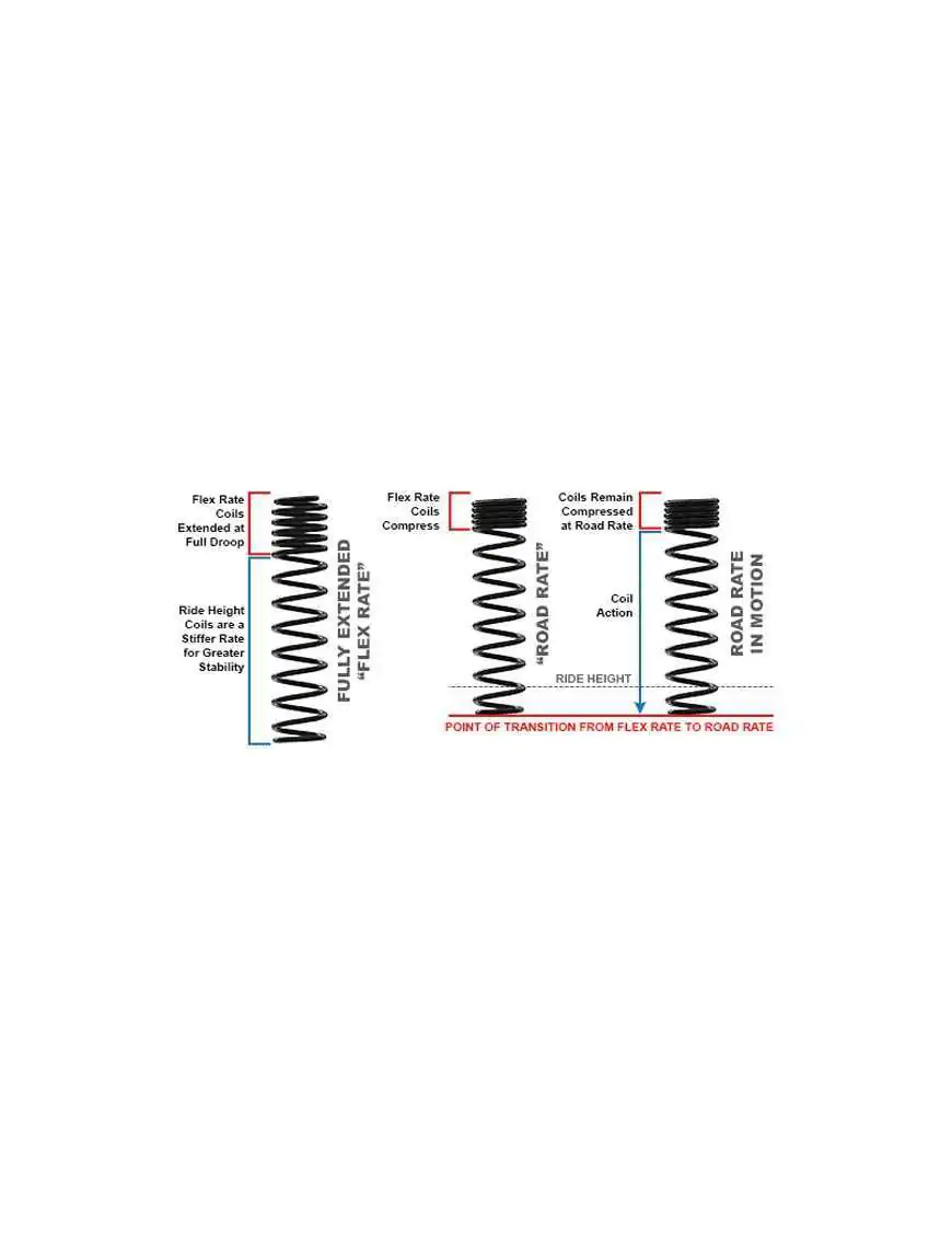 JL Wrangler 4 Door, 2.5"/ 2 Door 3.5" True Dual Rate Coils, Front