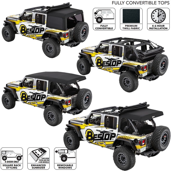 Bestop 54725-17 Supertop Ultra for 18-22 Jeep Wrangler JL Unlimited