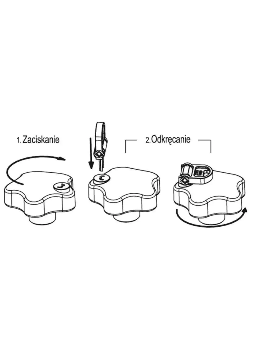 Pokrętło na śrubę M10 z zabezpieczniem