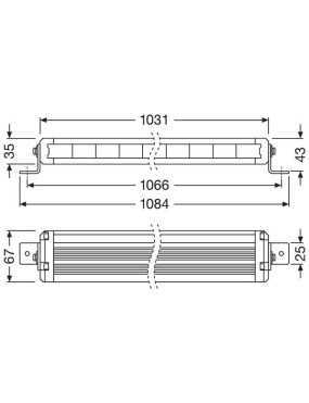VX1000-CB SM Lightbars 108W 103cm 40" combo SPOT/FLOOD OSRAM ORIGINAL