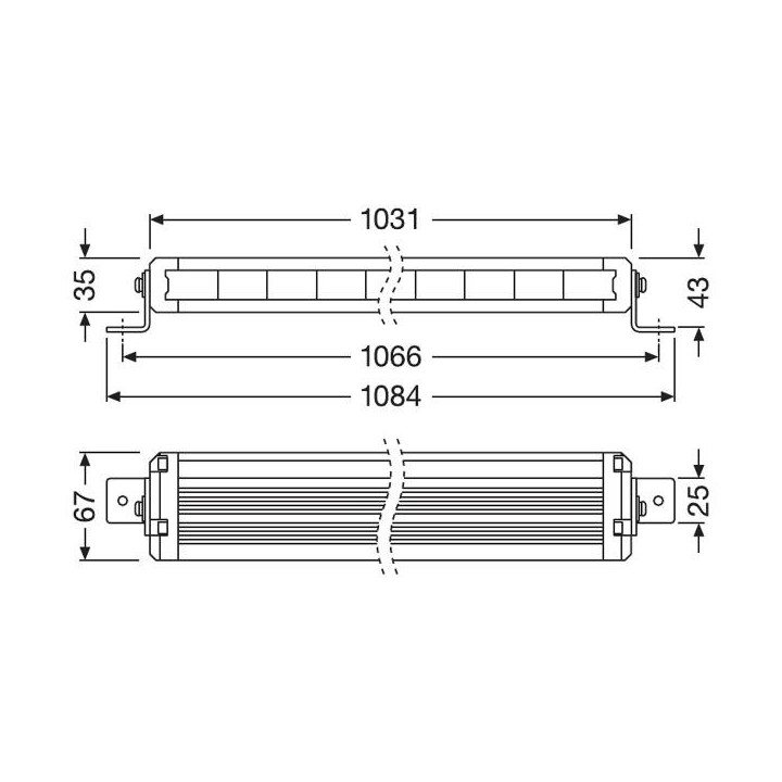 VX1000-CB SM Lightbars 108W 103cm 40" combo SPOT/FLOOD OSRAM ORIGINAL - ujęcie 3