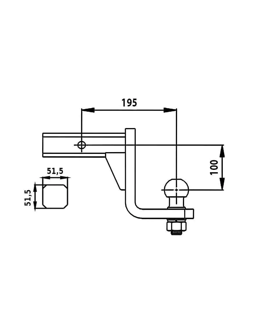 Reduced USA tow bar adapter with plug