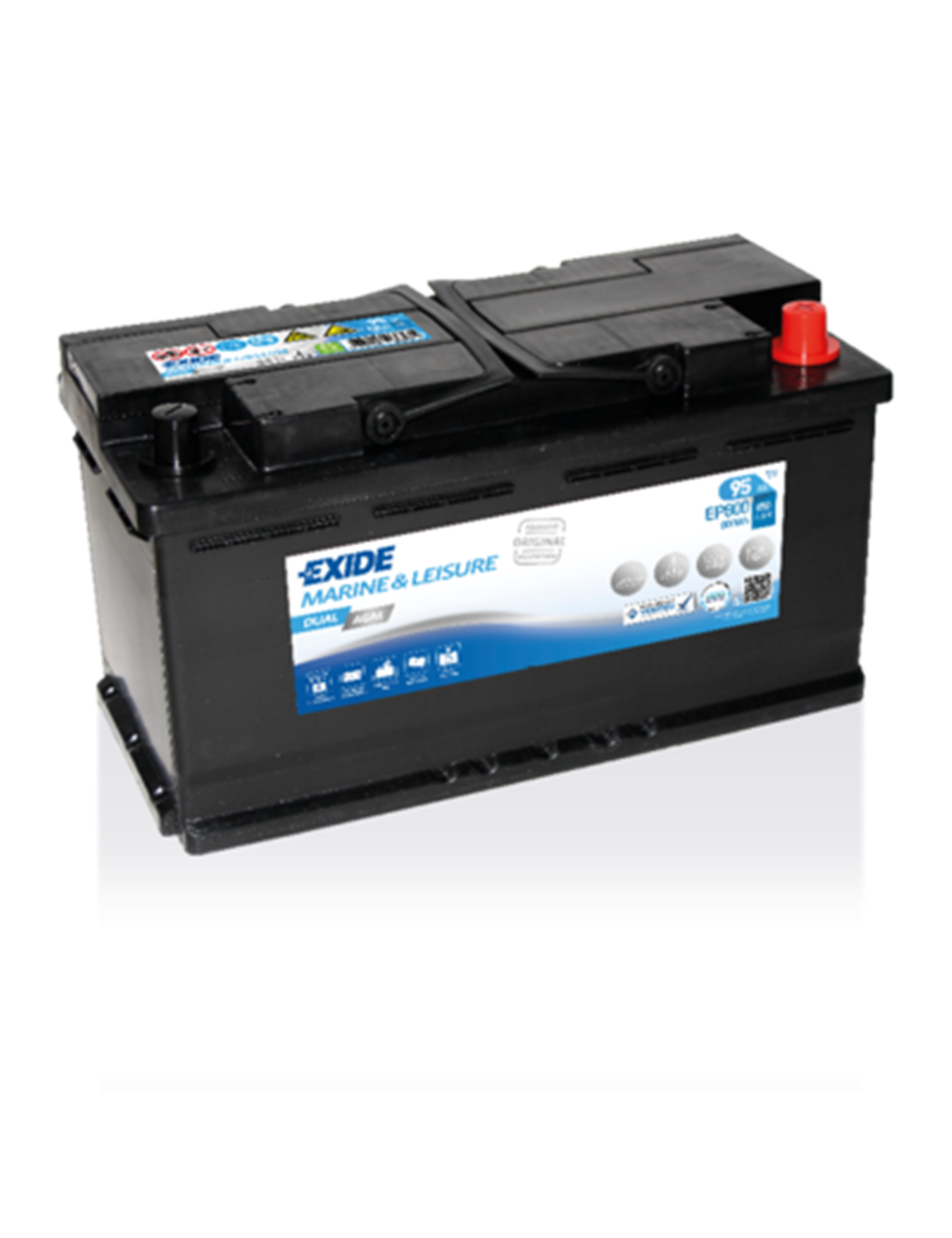 Dual AGM EP800 Akumulator EXIDE Wrangler JL JLU 12V 353x175x190mm 850A 95Ah